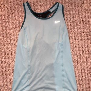 light blue nike dri fit tank top